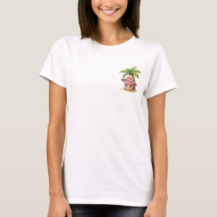 T-shirt Joli personnage de cupcake rose portant un chapeau