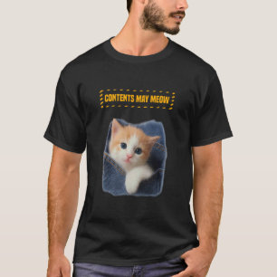 T-shirt Joli petit chat de poche, graphique drôle pour ama