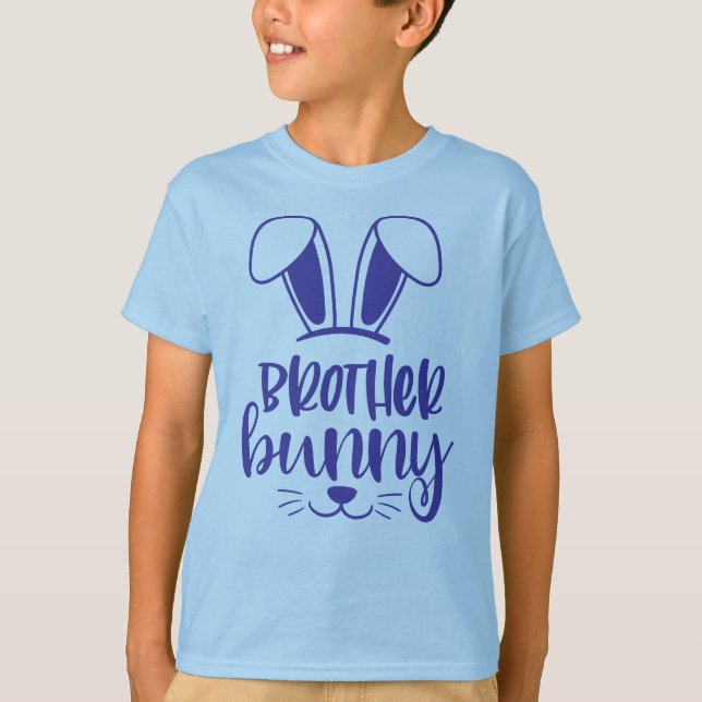 T-shirt Joli petit frère Bunny Pâques (Devant)