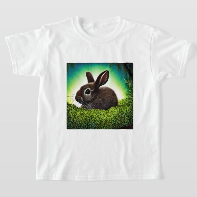 T-shirt Joli petit livre d'histoires Bunny (Poser)