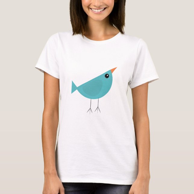 T-shirt Joli petit oiseau bleu (Devant)