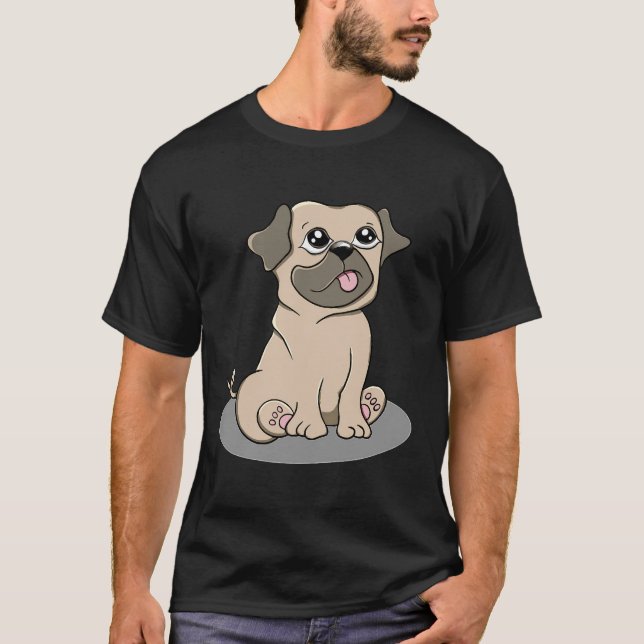 T-shirt Joli petit pug Classique  221 (Devant)