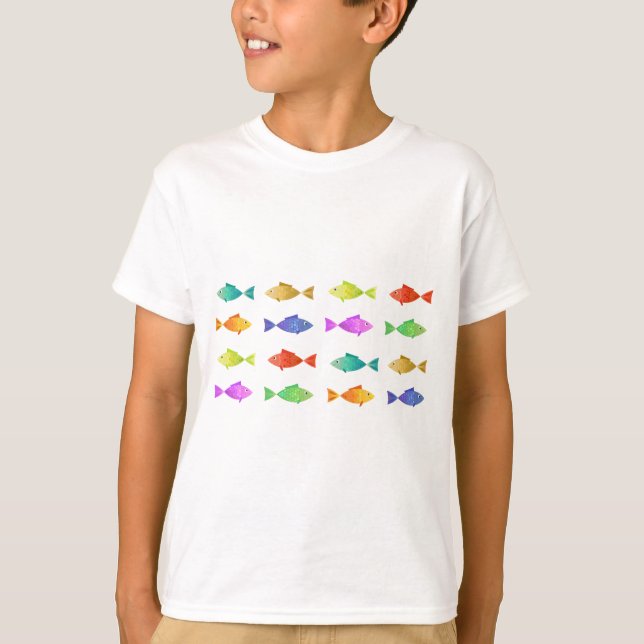 T-shirt Joli poisson coloré motif (Devant)