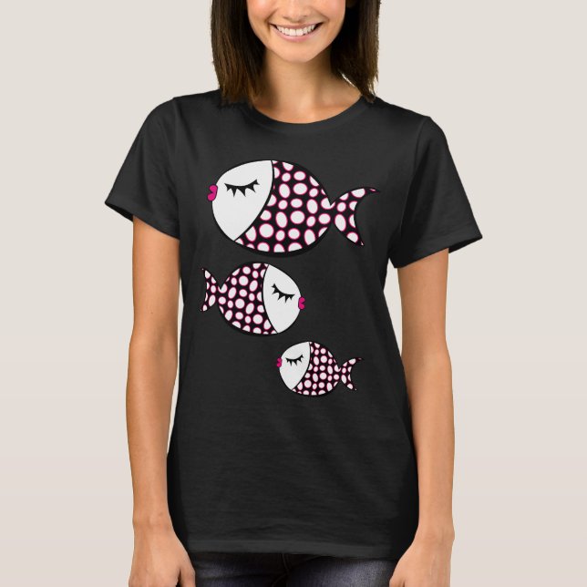 T-shirt Joli Poisson de Dessin Animé (Devant)