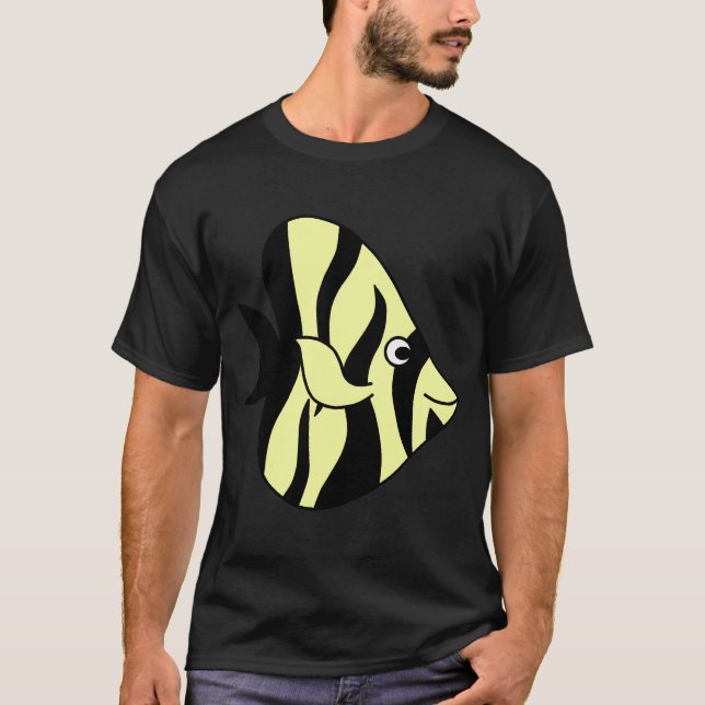 T-shirt Joli poisson papillon jaune (Devant)