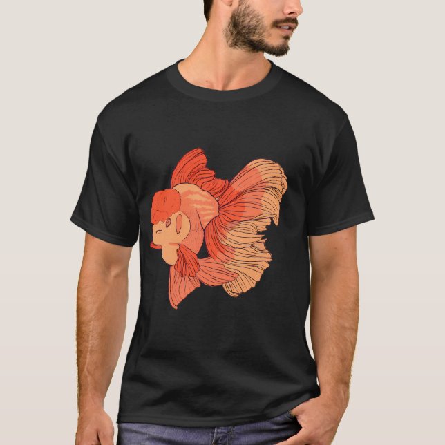 T-shirt Joli poisson rouge Oranda orange (Devant)