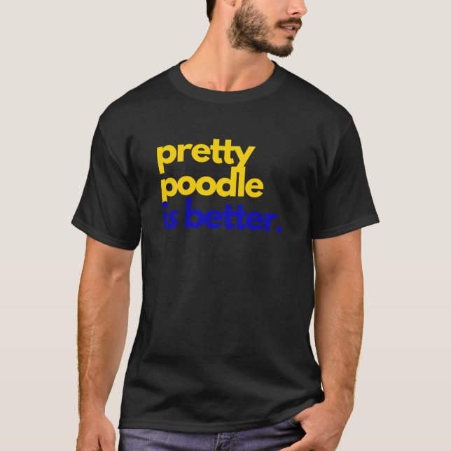 T-shirt Joli Poodle est mieux Sgrho Greek Lifestyshop (Devant)