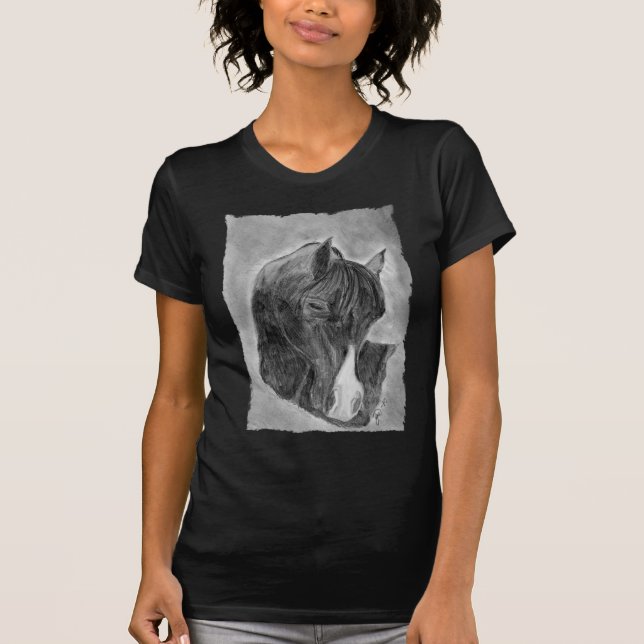T-shirt Joli portrait de cheval (Devant)