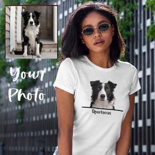 T-shirt Joli portrait de chien personnalisé simple et sur 