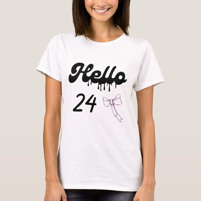 T-shirt joli pour les 24 ans pour les filles – Dou (Devant)