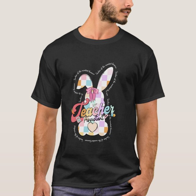 T-shirt Joli professeur assistant de Pâques Coquette Lapin (Devant)