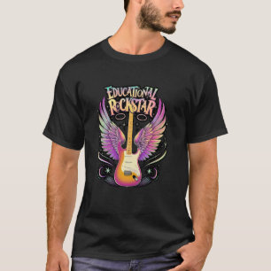 T-shirt Joli PROFESSEUR De L'Année ROCKSTAR ÉDUCATIF J'Ens