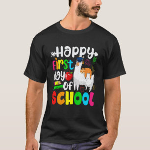 T-shirt Joli professeur d'école lama heureux premier jour