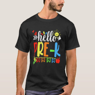 T-shirt Joli professeur d'élève Bonjour Pré K Premier jour