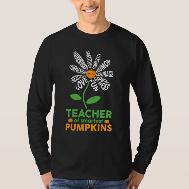 T-shirt Joli Professeur Des Citrouilles Les Plus Intellige (Devant)