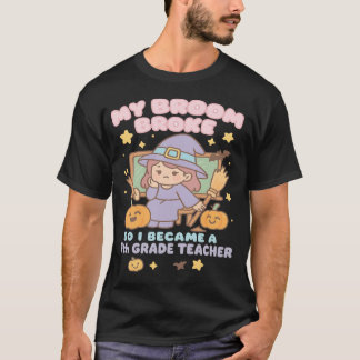 T-shirt Joli professeur d'Halloween Citrouille Surnaturel 