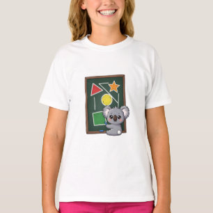 T-shirt Joli professeur koala tableau formes enfants