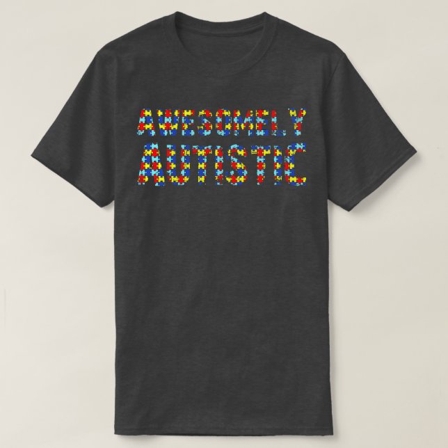 T-shirt Joli Puzzle Autism Citation Cadeau pour garçons Aw (Design devant)