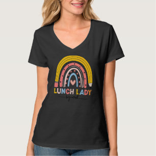 T-shirt Joli Rainbow Lunch Lady Squad Premier Jour De L'Éc