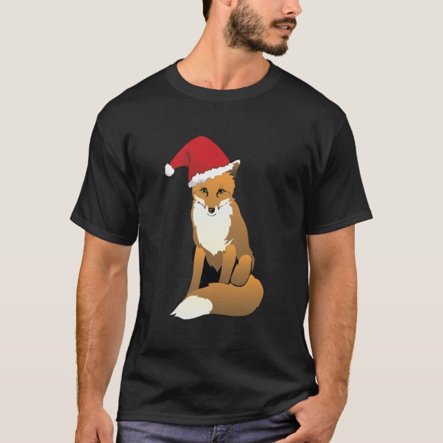 T-shirt Joli renard de Noël (Devant)