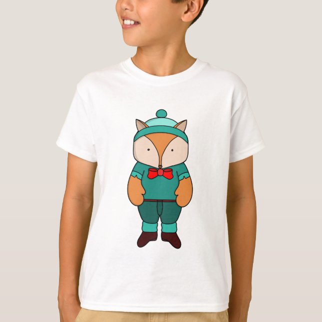 T-shirt Joli renard vert (Devant)