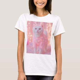 T-shirt Joli Renne Lumineux Kitty Fantaisie d'Hiver       