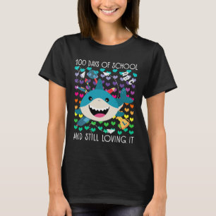 T-shirt Joli Requin 100 Jours D'École Et Toujours Aimant