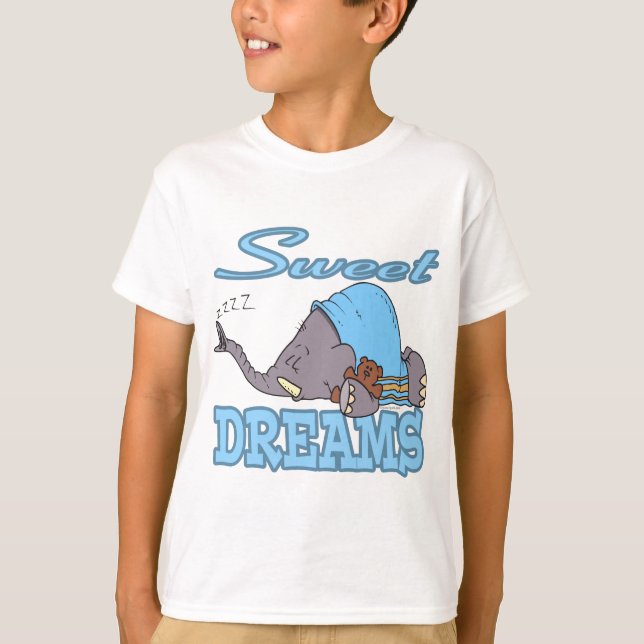 T-shirt joli rêve doux dormir éléphant (Devant)