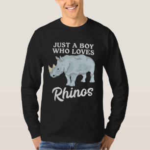 T-shirt Joli Rhinocéros Juste Un Garçon Qui Aime Les Rhino