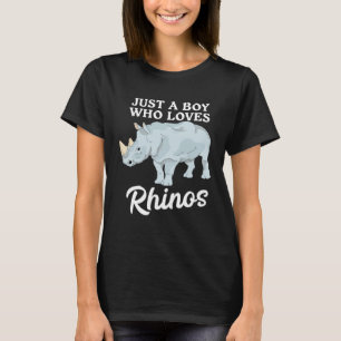 T-shirt Joli Rhinocéros Juste Un Garçon Qui Aime Les Rhino