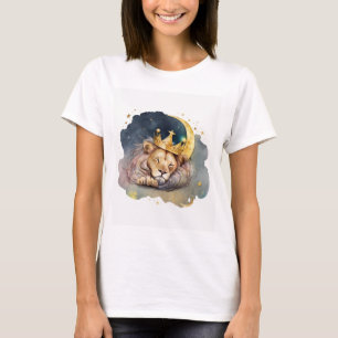 T-shirt Joli roi Lion endormi sur la Lune