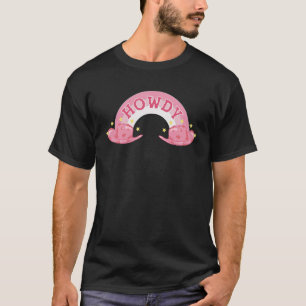 T-shirt Joli Rose Esthétique Howdy Cowgirl Sudiste Country