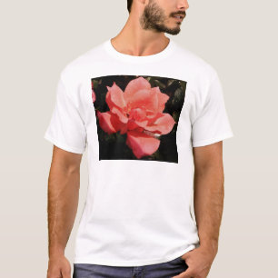 T-shirt Joli rose rose Peach floral