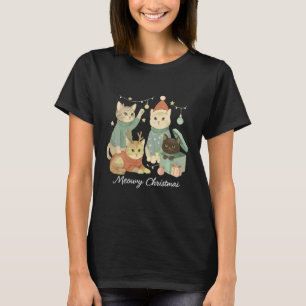 T-shirt Joli Santa drôle amateurs de chat chaton Meowy Noë