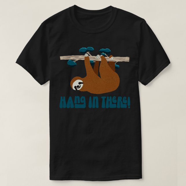 T-shirt Joli Sloth Animal Hang Là (Design devant)