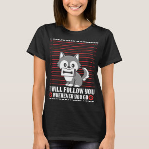 T-shirt Joli Stalking Husky Chien Mug Tiré Animal