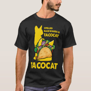T-shirt Joli Tee Chat Tacoté À L'envers Est Tacocat Tee