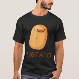 T-shirt Joli tee-shirt de patate de pug drôle chien patate