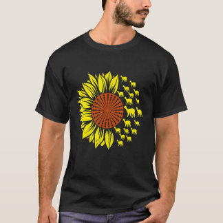 T-shirt Joli tournesol Llama Lover Anniversaire Noël