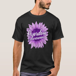 T-shirt Joli tournesol ruban violet sensibilisation au sur