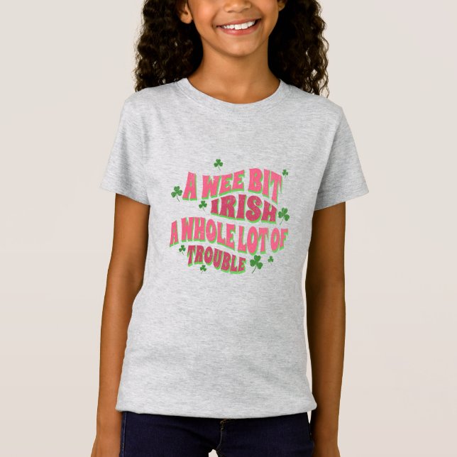 T-Shirt Joli trèfle Irlande en difficulté Jour de la Saint (Devant)