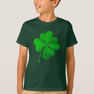 T-shirt Joli trèfle vert chanceux à 4 feuilles St. Patrick