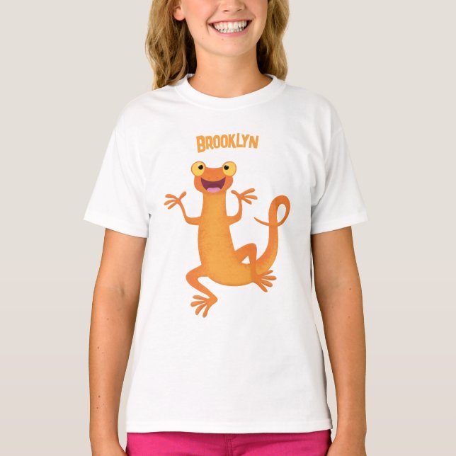 T-shirt Joli triton orangé joyeux (Devant)