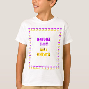 T-shirt Joli violet et jaune Hakuna Matata bébé enfants