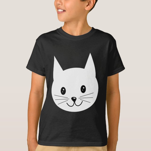 T-shirt Joli Visage De Chat. (Devant)