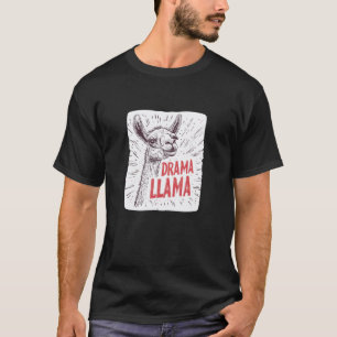 T-shirt Joli visage de lama avec tenue dramatique