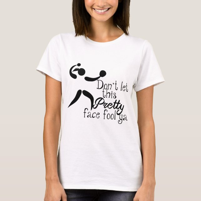 T-shirt Joli Visage Softball Dit (Devant)
