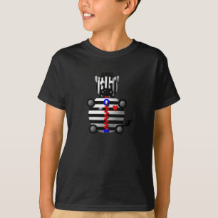 T-shirt Joli zèbre avec une fermeture éclair