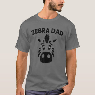 T-shirt Joli Zèbre Pour Papa Père Noir Blanc Gratté Plai
