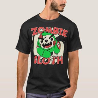 T-shirt Joli Zombie Sloth Drôle Halloween Zombie Animaux